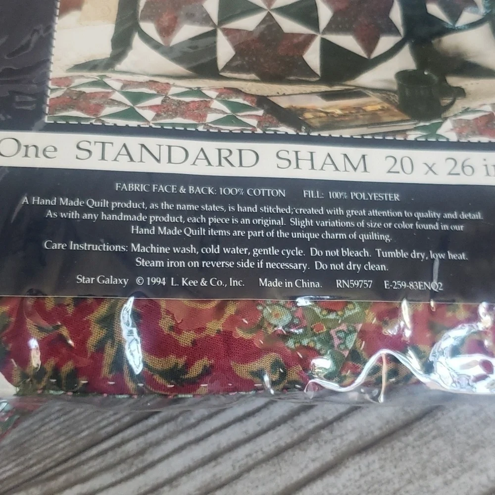 Hand Made quilt standar pair of shams new